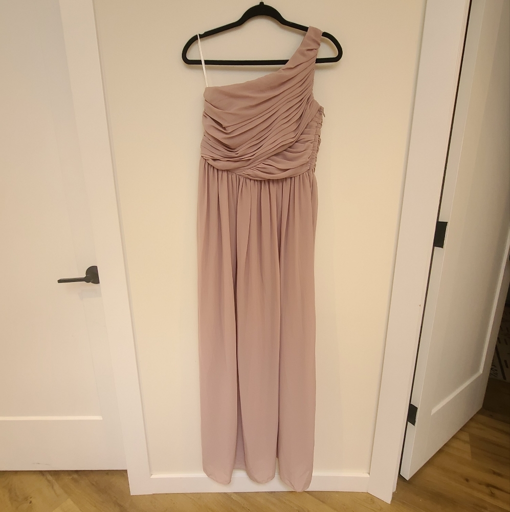 Blush Pink One Shoulder dress